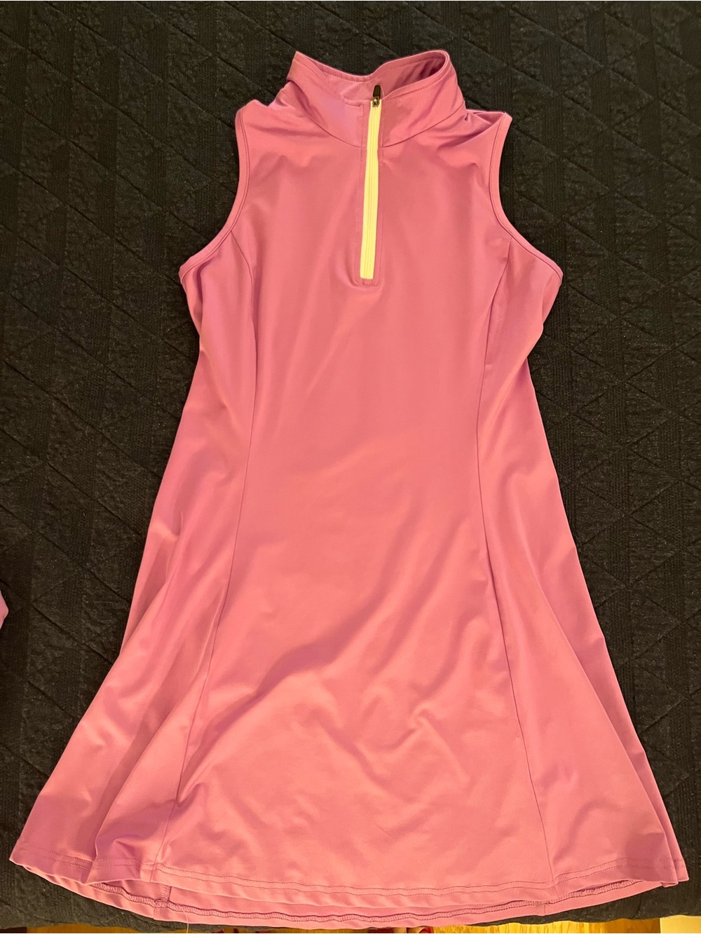 Amazon Purple/Pink Sleeveless A-Line Dress with White Zip